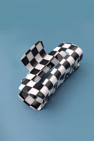 Fast Lane Checkered Hair Claw Clip