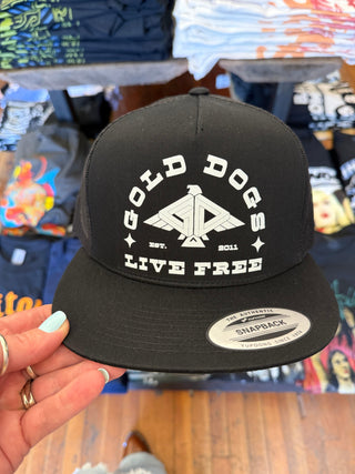 Gold Dogs Flat Bill Trucker Hat