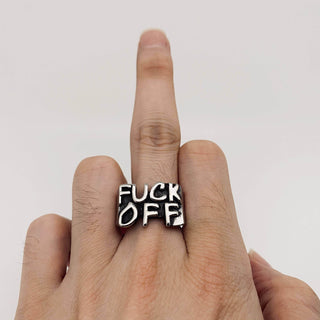 Stainless Steel Ring Reversion "Fuck you "