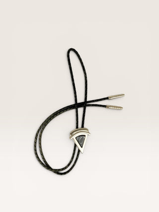 Vintage Triangle Stone Bolo Tie