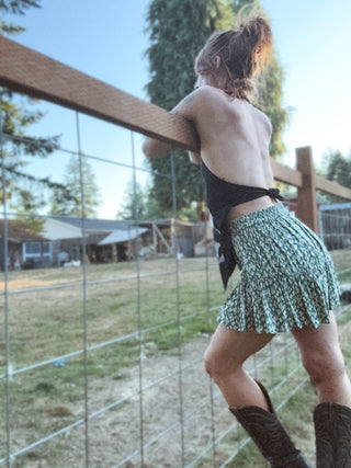 Country Cactus Print Skort