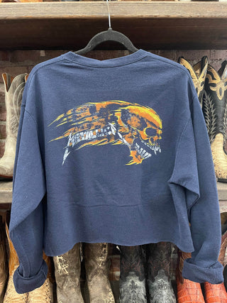 Chop Shop Metallica Cropped Sweatshirt