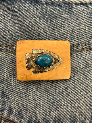 Turquoise Arrow Belt Buckle