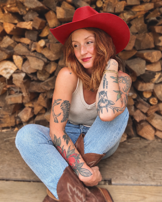 Pioneer Western Cowboy Hat Red