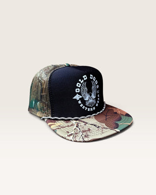 Gold Dogs Western Wear Flat BillTrucker Hat