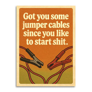 Jumper Cables Funny Friendship Card