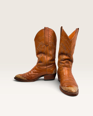 Lizard Tip Cowboy Boots Men’s Size 10.5