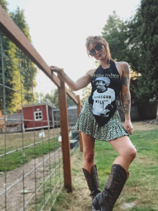 Country Cactus Print Skort