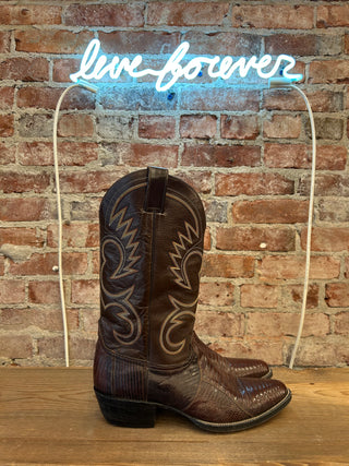 Sheplers Tegu Lizard Women’s Cowboy Boots Size 9.5