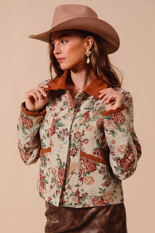 Letting Me Down Jacquard Tapestry Jacket