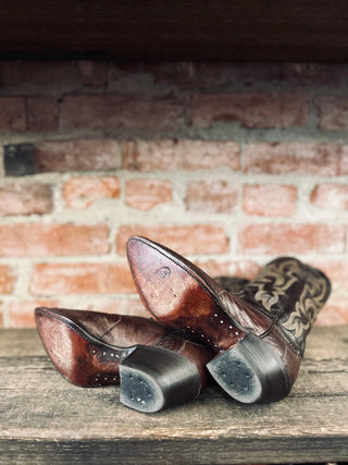 Vintage Justin Teju Lizard Cowboy Boots W Sz 5.5