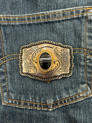 Banded Agate Belt Buckle
