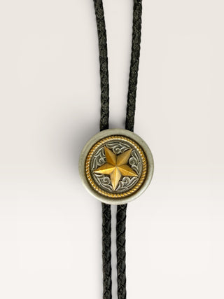 Vintage Western Gold Star Bolo Tie