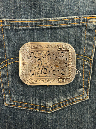 Sparkle Flower Belt Buckle