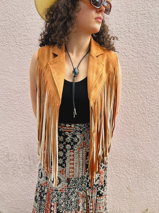Cowboy Brown Fringe Vest