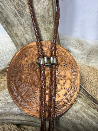 Copper NW Native Art Vintage Bolo Tie