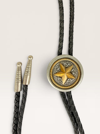 Vintage Western Gold Star Bolo Tie
