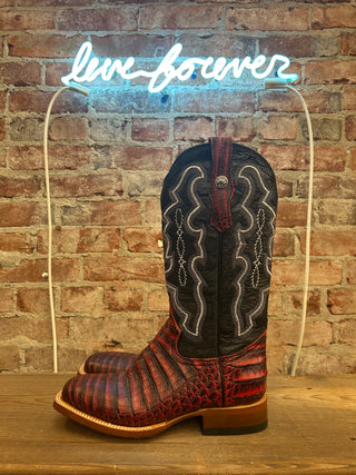 Tanner Mark Caiman Belly Women's Cowboy Boots Size 9