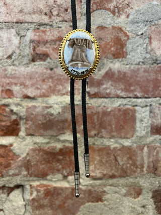 Liberty Bell Stone Bolo Tie