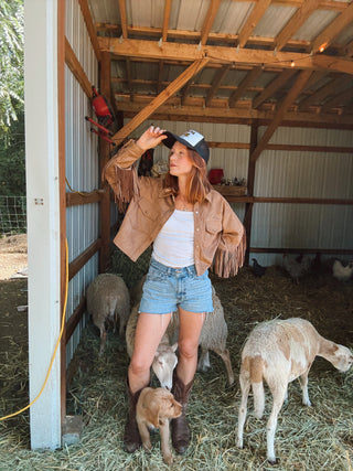 Shameless Crop Fringe Jacket