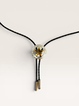 Vintage Silver and Gold Star Bolo Tie