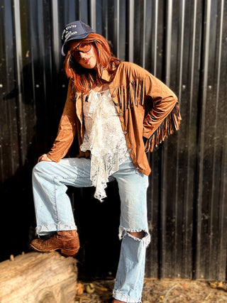 Wish You Didn't Know Fringe Shacket