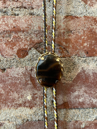Brown Agate Bolo Tie
