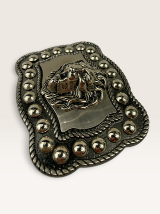 Ornamental Lions Head Belt Buckle