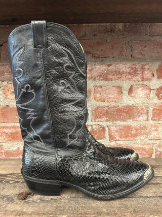 Cavenders Snakeskin Toe Capped Cowboy Boots Men’s Size 12