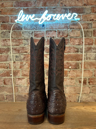 Señor Cielos Genuine Ostrich Men's Cowboy Boots Size 11.5