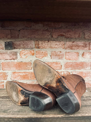Vintage Abilene Genuine Elk Cowboy Boots M Sz 8.5 / W Sz 10