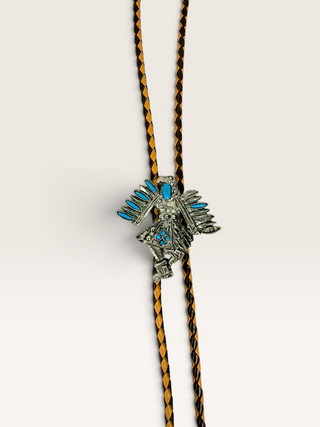 Vintage Southwestern Eagle Dancer Bolo Tie