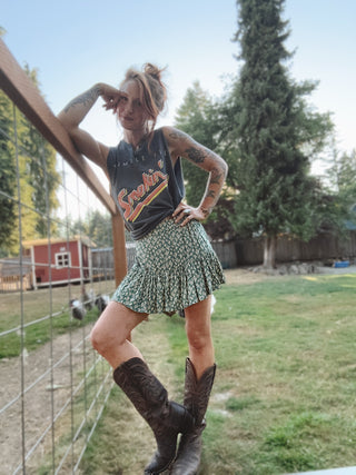 Country Cactus Print Skort