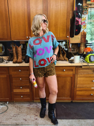 So Fine Leopard Denim Shorts