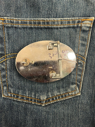 Faux Turquoise Belt Buckle