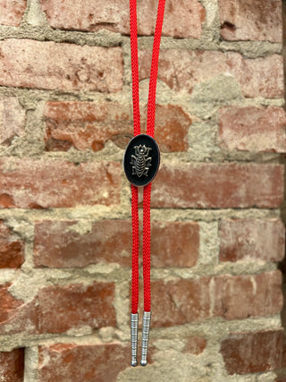 Polished Metal Cockroach Bolo Tie