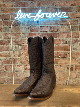 Señor Cielos Genuine Ostrich Men's Cowboy Boots Size 11.5