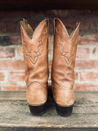 Vintage Abilene Genuine Elk Cowboy Boots M 10