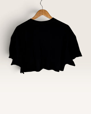 White Stripes Simple Chop Shop Crop Top
