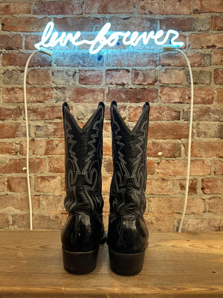 Montana Eel Skin Men’s Cowboy Boots Size 9.5/Women’s size 11