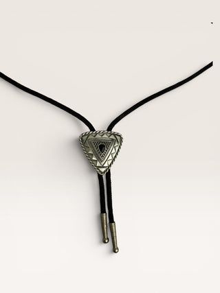 Vintage Silver Triangle and Black Onyx
