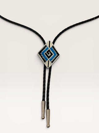Vintage Siskiyou Buckle Co. Geometric Bolo Tie
