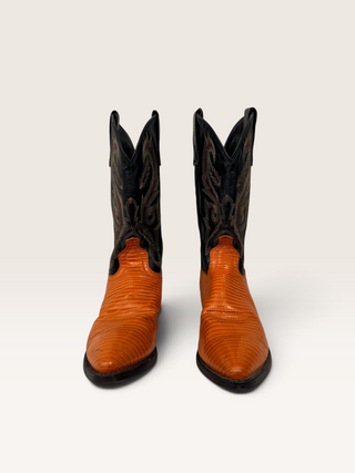 Genuine Lizard Cowboy Boots Size 8