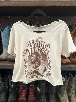 Chop Shop Willie Nelson ‘77 Cropped T-Shirt