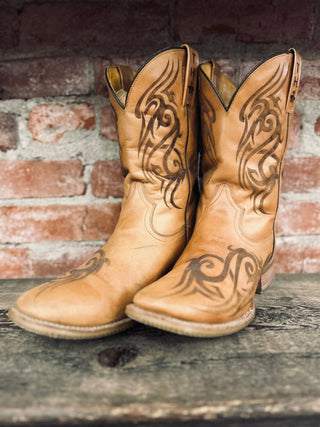 Vintage Tin Haul Boots Cowboy Boots M Sz 11.5