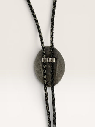 Vintage Silver and Red Cross Bolo Tie