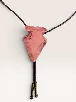 Pink Arrowhead Bolo Tie