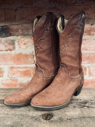 Vintage Abilene Genuine Elk Cowboy Boots M Sz 8.5 / W Sz 10