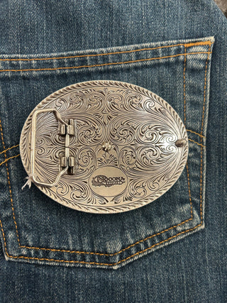 Long Horn Belt Buckle