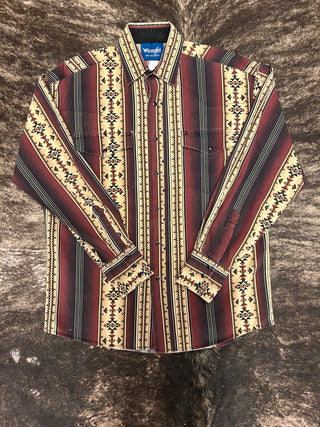 Vintage Men's Wrangler Snap Up Shirt Size Large